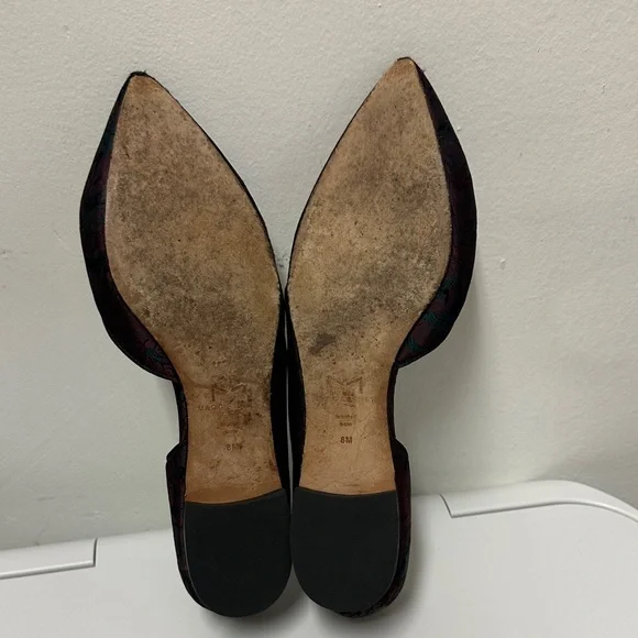 Marc Fisher Black and Burgundy Flats Pre-Owned Size : 8 - Picture 3 of 8
